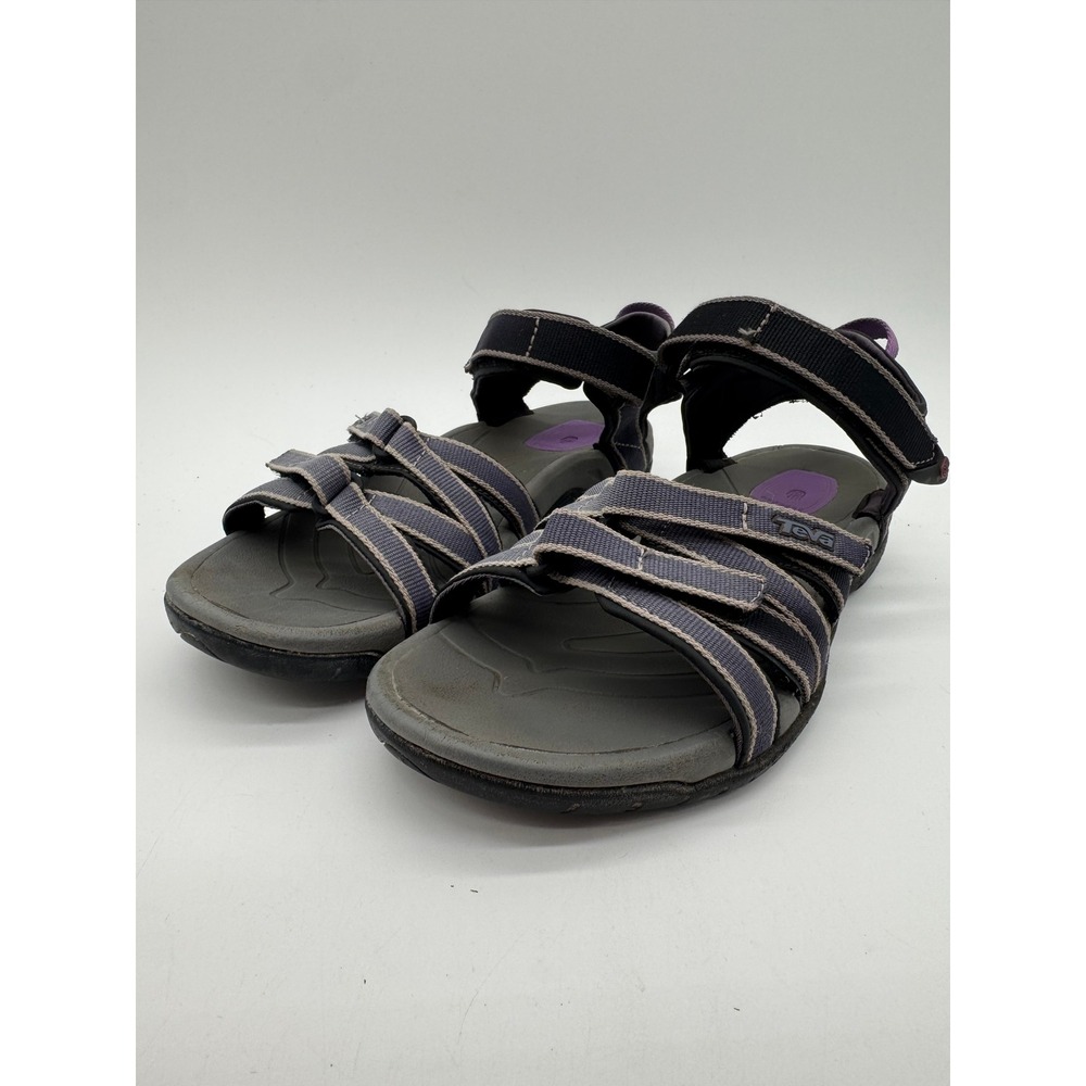 Teva Tirra Womens 7 Hiking Sandals Grey Purple Strappy Athletic